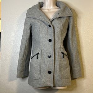New York & Company Wool Coat removable hood